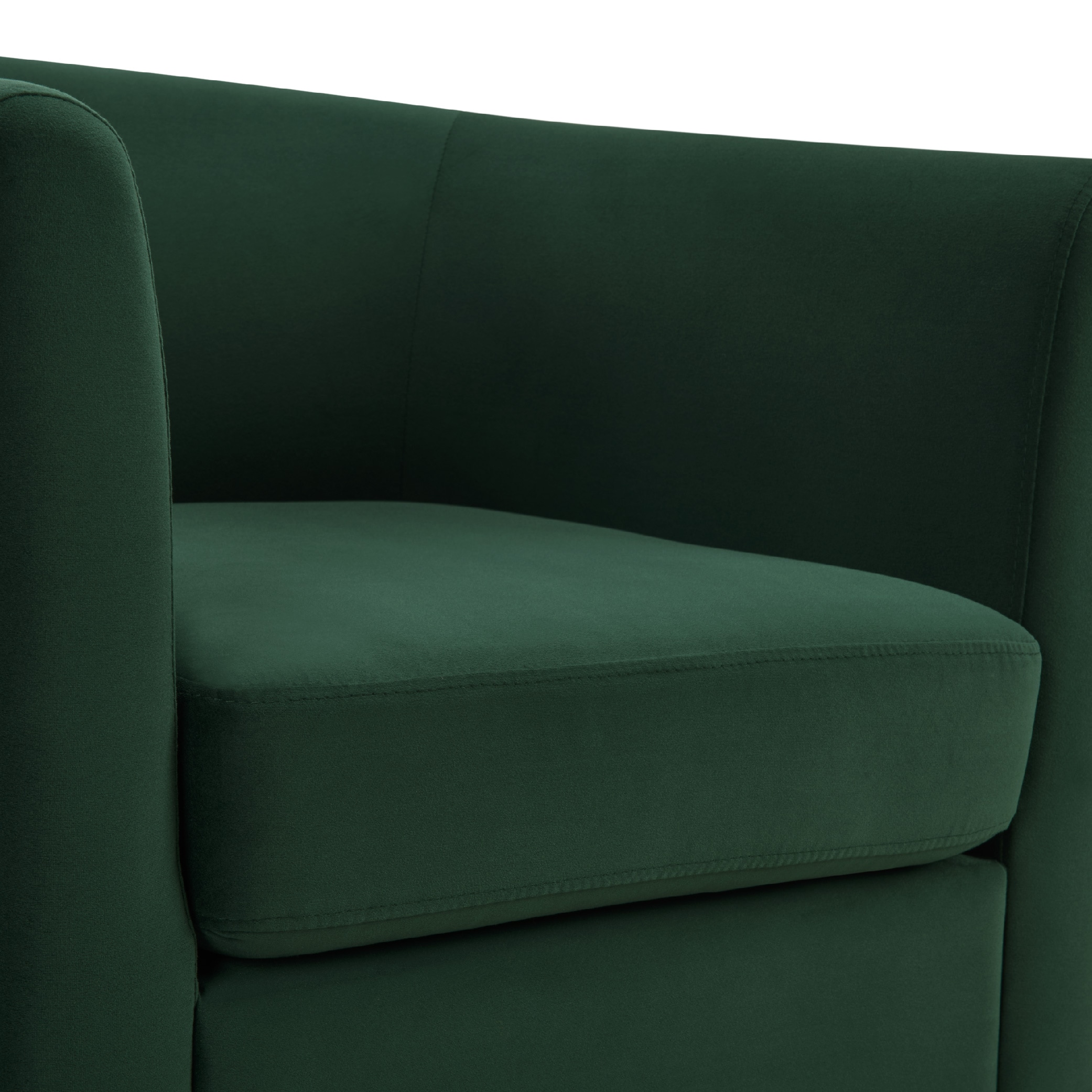 Velvet Accent Chair With Ottoman, Modern Barrel Chair Armchair For Living Room, Green_maomaolike.com